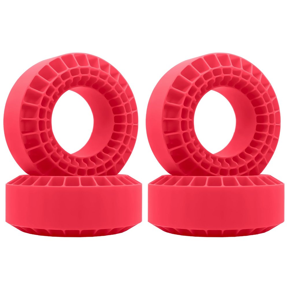 OGRC Silicone Rubber Tire Inserts Foam Fit 1.9 Wheel Tires 1/10 Crawler Accessories (Red)