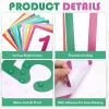10 Pcs Number Floor Stickers Hopscotch Lattice Floor Decals, Number Stickers 1-10 Number Wall Decals Floor Stickers for Classroom Bedroom Living Room (10), CN-001 view 3