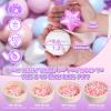 GOGOSO Ball Pit Balls,Plastics Balls for Ball Pit, Stars Hearts Shape for PastelBall for Toddlers Kids, Star+Heart Balls,Pearl Pink+Blue+Purple,100pcs view 2