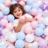 GOGOSO Ball Pit Balls,Plastics Balls for Ball Pit, Stars Hearts Shape for PastelBall for Toddlers Kids, Star+Heart Balls,Pearl Pink+Blue+Purple,100pcs view 4