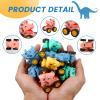 18Pcs Dinosaur Pull Back Cars Set for Kids Toddlers, Bulk Mini Racing Vehicles Toys Party Favors, Pinata Fillers, Goodie Bag Stuffers, Classroom Prizes for Boys Girls view 3