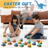 18Pcs Dinosaur Pull Back Cars Set for Kids Toddlers, Bulk Mini Racing Vehicles Toys Party Favors, Pinata Fillers, Goodie Bag Stuffers, Classroom Prizes for Boys Girls view 4