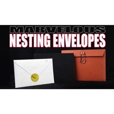 blue-ther Marvelous Nesting Envelopes Magic Tricks Close up Magic Props Magician Mentalism Fun(Gimmicks and Online Instructions)
