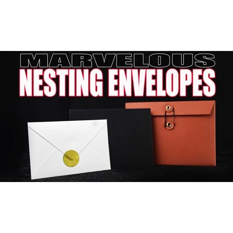 blue-ther Marvelous Nesting Envelopes Magic Tricks Close up Magic Props Magician Mentalism Fun(Gimmicks and Online Instructions)