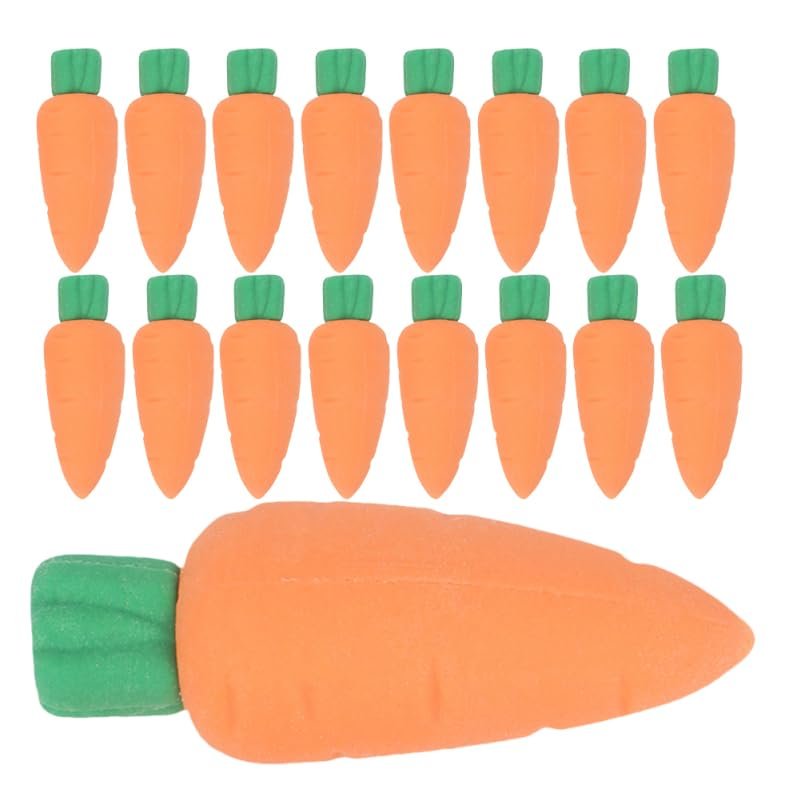 Abaodam Carrot Erasers 50 Pcs Miniature Carrot Shaped Pencil Erasers for Kids Crafts Classroom Party Favors School Supplies