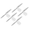 MECCANIXITY 5Pcs 8x4 Inch Propeller RC Propellers 2-Vane Blades Props Gray with Adapter Rings for RC Airplane Aircraft Prop Replacement view 1