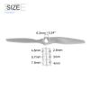 MECCANIXITY 5Pcs 8x4 Inch Propeller RC Propellers 2-Vane Blades Props Gray with Adapter Rings for RC Airplane Aircraft Prop Replacement view 2