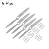 MECCANIXITY 5Pcs 8x4 Inch Propeller RC Propellers 2-Vane Blades Props Gray with Adapter Rings for RC Airplane Aircraft Prop Replacement view 3