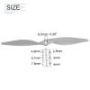 MECCANIXITY 6Pcs 11x7 Inch Propeller RC Propellers 2-Vane Blades Props Gray with Adapter Rings for RC Airplane Aircraft Prop Replacement view 2