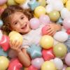 GOGOSO Ball Pit Balls,Plastics Balls for Ball Pit, Stars Hearts Shape for PastelBall for Toddlers Kids, Black+Gray+Gold,100pcs view 4