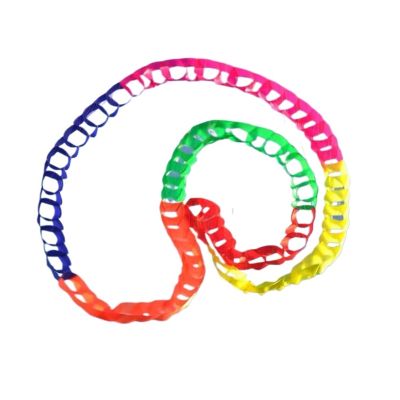 3D 24/48/96 Hole Large Soft Kite Tail, Hanging Hole Snake Shaped Color Rotating Ring Umbrella Cloth Rope Accessories (Color : 96 Hole Color Random)
