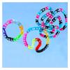 3D 24/48/96 Hole Large Soft Kite Tail, Hanging Hole Snake Shaped Color Rotating Ring Umbrella Cloth Rope Accessories (Color : 96 Hole Color Random) view 2
