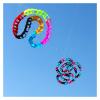 3D 24/48/96 Hole Large Soft Kite Tail, Hanging Hole Snake Shaped Color Rotating Ring Umbrella Cloth Rope Accessories (Color : 96 Hole Color Random) view 3