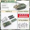MaozyHomie WW2 Army Tank-4 and Army Men Toys Playset, 2pc US Tank Models with 10pc Toy Soldiers, Olive Drab Green 1:72 Military Vehicle, Great Military Toy for Kids Boys view 2