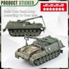 MaozyHomie WW2 Army Tank-4 and Army Men Toys Playset, 2pc US Tank Models with 10pc Toy Soldiers, Olive Drab Green 1:72 Military Vehicle, Great Military Toy for Kids Boys view 3