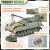 MaozyHomie WW2 Army Tank-4 and Army Men Toys Playset, 2pc US Tank Models with 10pc Toy Soldiers, Olive Drab Green 1:72 Military Vehicle, Great Military Toy for Kids Boys view 4