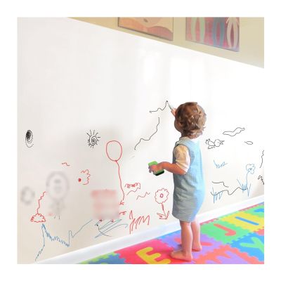 Magnetic Whiteboard Paper Roll, Self Adhesive Chalkboard Paper, Home Office School Bar Dry Erase White Board Sticker, Static Whiteboard Sheets, Message Board ( Color : White , Size : 35.43x47.24in/90x