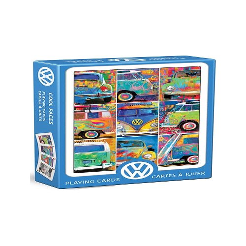 EuroGraphics Volkswagen Cool Faces Playing Cards, 54 Card Deck, with 54 Colored Images and Casino-Quality Finish, Collectible Art VW Bus Series