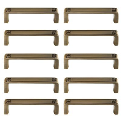 Handles 10 Pack Drawer Pulls, Gold Brass Cabinet Handles 128mm Modern Kitchen Cabinet Door Handles, Simple to Install and Pull, Perfect for Cabinets, Drawer, Dresser, Cupboard, Closet ( Color : Copper