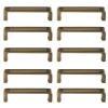 Handles 10 Pack Drawer Pulls, Gold Brass Cabinet Handles 128mm Modern Kitchen Cabinet Door Handles, Simple to Install and Pull, Perfect for Cabinets, Drawer, Dresser, Cupboard, Closet ( Color : Copper view 1