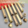 Handles 10 Pack Drawer Pulls, Gold Brass Cabinet Handles 128mm Modern Kitchen Cabinet Door Handles, Simple to Install and Pull, Perfect for Cabinets, Drawer, Dresser, Cupboard, Closet ( Color : Copper view 2