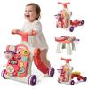 HYES Upgraded 5 in 1 Baby Walker and Activity Center for Baby Girl, Learning to Walk, Sit to Stand, Early Learning Push Toys for Infant 12 Months, Walking Toys Gift for Toddler Girls, Red view 1