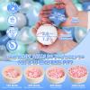GOGOSO Ball Pit Balls,Plastics Balls for Ball Pit, Stars Hearts Shape for PastelBall for Toddlers Kids, Star+Heart Balls,Cream Blue+Pearl Blue,100pcs view 2