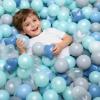 GOGOSO Ball Pit Balls,Plastics Balls for Ball Pit, Stars Hearts Shape for PastelBall for Toddlers Kids, Star+Heart Balls,Cream Blue+Pearl Blue,100pcs view 4
