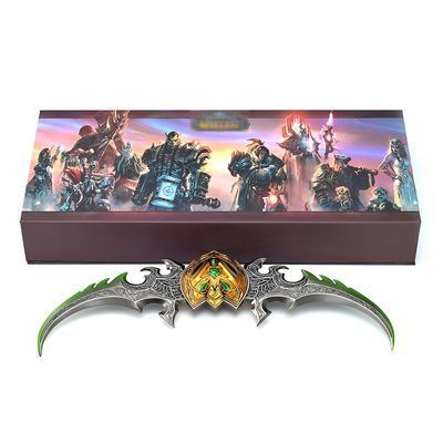 Arazi Warglaive of Azzinoth,All Metal Material, 12In/30Cm,Iron Gray 1pcs