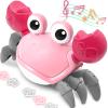 Pbooo Tummy Time Crawling Crab Baby Toy 3-6 Months Learning Walking Dancing Crab Toys for Babies 6-12 9-12 12-18 Months,Infant Toddler Development Toys Age 1-2 1st Birthday Gift view 1