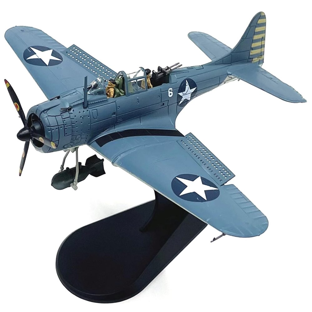 DAGIJIRD Alloy US SBD-3 Dive Bomber Fighter Model 1/72 Scale Simulation Military Airplane Model with Display Stand