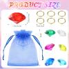 ZCYSRLQIN 25 Pcs Gold Round Set Acrylic Diamond Gemstone Jewelry Alloy Halloween Party Hunting Cake Ornament Gift Bag Blue Hedgehog Power view 2