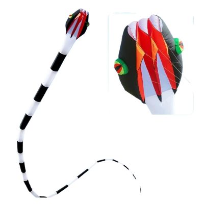 55M Giant Soft 3D Snake Kite, Inflatable Adult Kite, Tearproof Outdoor Easy to Fly Single Line Competition Kite (Color : Style 2)