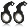 2pcs Keychain Spinner Fidget Toy, Portable Key Ring Spinner Metal Finger Spinning Key Chain Funny Key Holder Toys for Adult Men Women Kids (Black) view 1