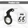 2pcs Keychain Spinner Fidget Toy, Portable Key Ring Spinner Metal Finger Spinning Key Chain Funny Key Holder Toys for Adult Men Women Kids (Black) view 2