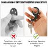 2pcs Keychain Spinner Fidget Toy, Portable Key Ring Spinner Metal Finger Spinning Key Chain Funny Key Holder Toys for Adult Men Women Kids (Black) view 4