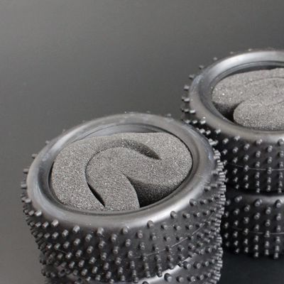 Tsolay 4PCS RC 1/10 Scale Buggy Tires Front & Rear with Foam Inserts OD: 85mm/3.34" ID: 56mm/2.2" for Redcat HSP HPI Racing Model Car Modification Accessories (Size : 2)