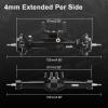 INJORA +4mm Diamond Axles with Lay Down Servo Mount & Links for 1/18 TRX4M(Black) view 3