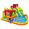 MIRUNAIR Inflatable Bounce House with Slides, Inflatable Water Slide for Kids Backyard, Bounce Water Prak with Air Blower, Splash Pool, Water Cannon, Climbing Wall, Outdoor Backyard Water Park view 1