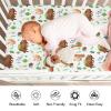 Animals Trees Floral Spring Baby Crib Sheets for Boys Girls 52"x28" Cute Bear Bunny Hedgehog Fox Soft Breathable Unisex Baby Nursery Bed Sheets for Standard Crib and Toddler Mattresses view 4