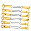 Toyvian 6pcs Adjustable Pull Rod for Rc Steering Suspension Linkage Upgrade for Redcat Hsp Racing Trucks Yellow view 1