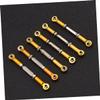 Toyvian 6pcs Adjustable Pull Rod for Rc Steering Suspension Linkage Upgrade for Redcat Hsp Racing Trucks Yellow view 3