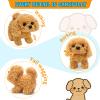 KSABVAIA Plush Teddy Toy Puppy Electronic Interactive Dog - Walking, Barking, Tail Wagging, Stretching Companion Animal for Kids Toddlers view 3