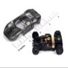 Auto World Xtraction 2005 Ford GT (Silver) HO Scale Slot Car view 3