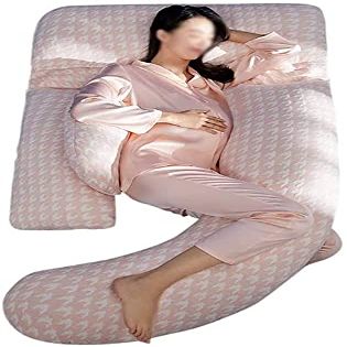 KARFRI Full Body Maternity Pillow for Pregnant Women with Washable Premium Cover for Back Belly HIPS Legs Wedges(Color:Pink;Size:Style B)