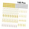 140Pcs Hollow-Out Dreadlocks Metal Hair Cuffs for Hair and Wig view 4