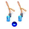 Chanmoo 1/10 1/14 RC Car Led Flash Lights Police OD 9MM Multi-Function 360 Degree Rotating Flashing Lamp for 1:10 RC Off Road Car 1:14 Tamiya Tractor RC Engineering Truck 2PCS (Blue OD9mm) view 1