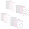 Hudson Baby Unisex Baby Cotton Flannel Burp Cloths Bundle, Lilac Elephants, One Size view 1