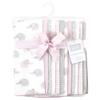 Hudson Baby Unisex Baby Cotton Flannel Burp Cloths Bundle, Lilac Elephants, One Size view 2