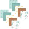 Hudson Baby Unisex Baby Flannel Cotton Washcloths, Desert Cactus 10 Pack, One Size view 1
